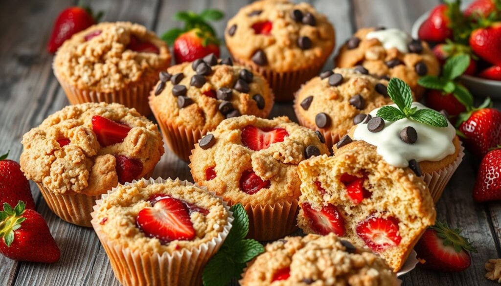 Strawberry muffin variations