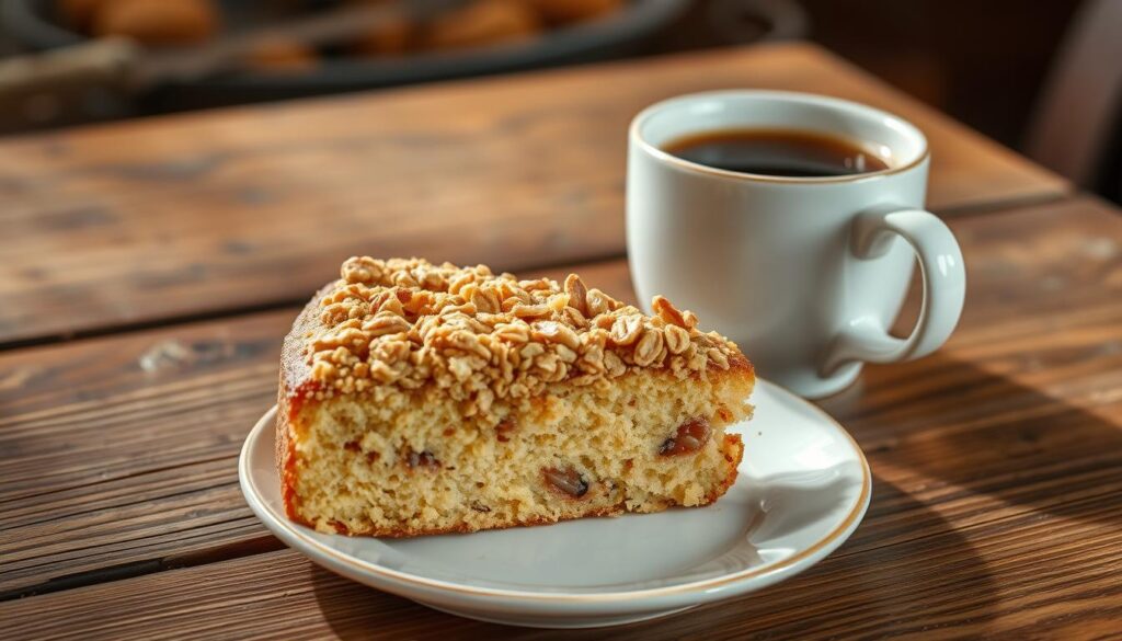 coffee cake with oatmeal streusel