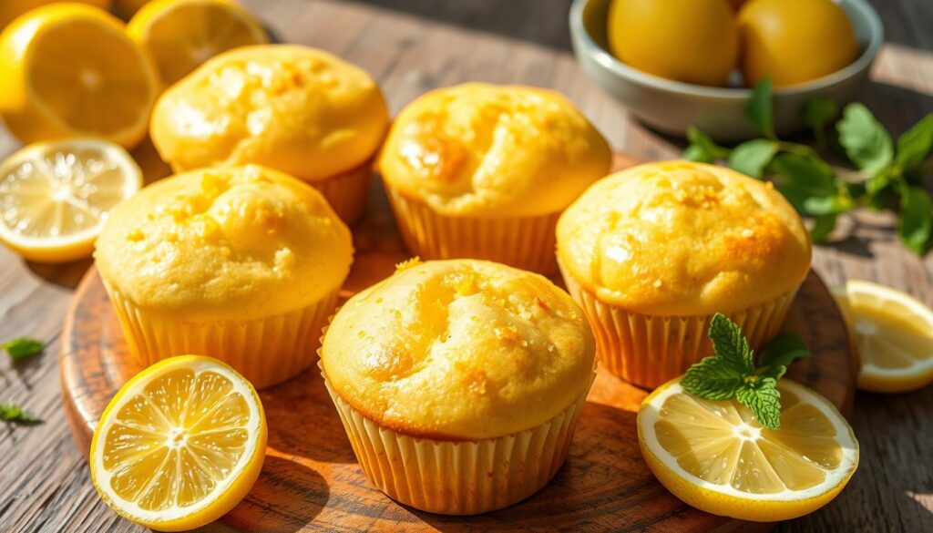 light and fluffy lemon muffins