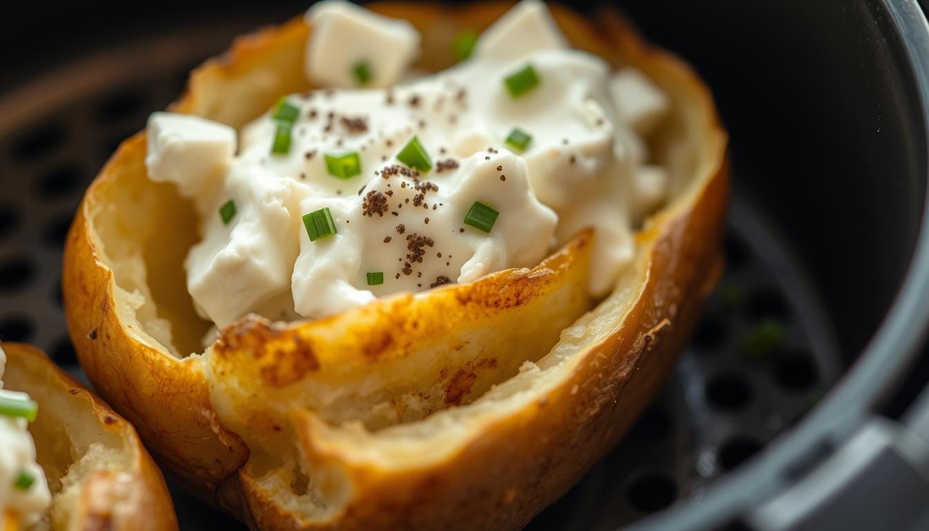 Cottage Cheese Loaded Baked Potato